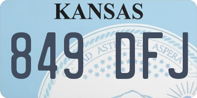 KS license plate 849DFJ