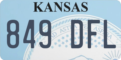 KS license plate 849DFL