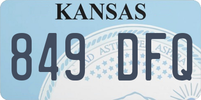 KS license plate 849DFQ
