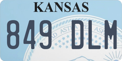 KS license plate 849DLM