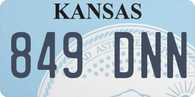KS license plate 849DNN