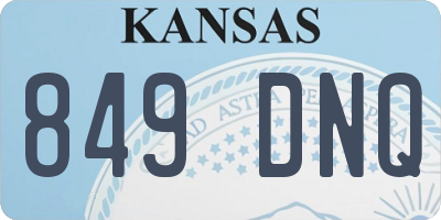 KS license plate 849DNQ