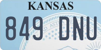 KS license plate 849DNU