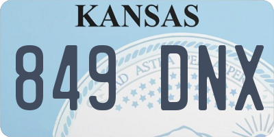KS license plate 849DNX