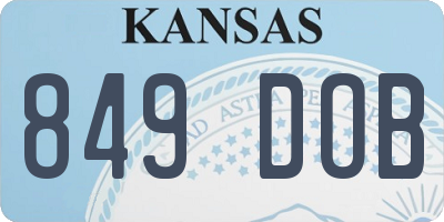 KS license plate 849DOB
