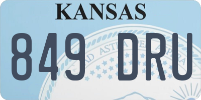 KS license plate 849DRU