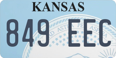 KS license plate 849EEC