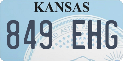 KS license plate 849EHG