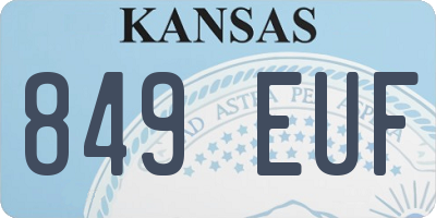 KS license plate 849EUF