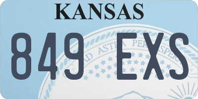 KS license plate 849EXS