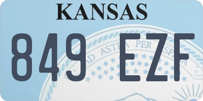 KS license plate 849EZF