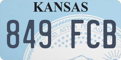 KS license plate 849FCB