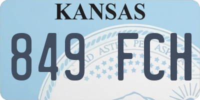 KS license plate 849FCH