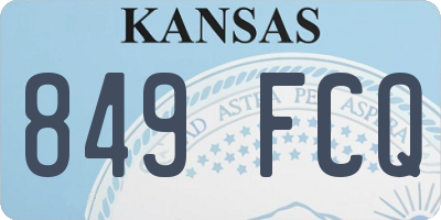 KS license plate 849FCQ