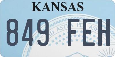 KS license plate 849FEH