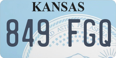 KS license plate 849FGQ