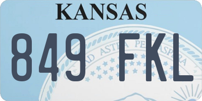 KS license plate 849FKL