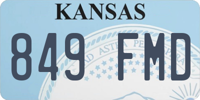 KS license plate 849FMD