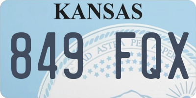 KS license plate 849FQX