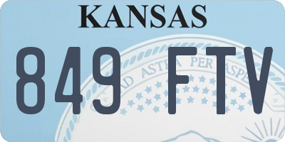KS license plate 849FTV
