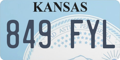 KS license plate 849FYL