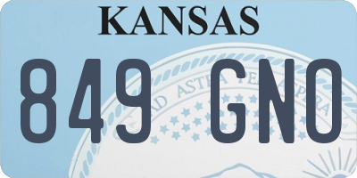 KS license plate 849GNO
