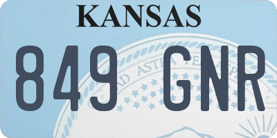 KS license plate 849GNR