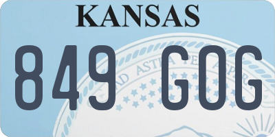 KS license plate 849GOG