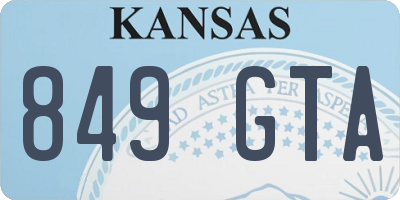 KS license plate 849GTA