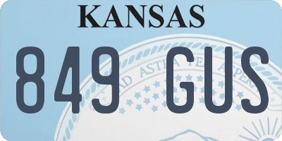 KS license plate 849GUS