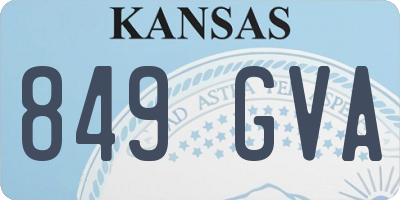 KS license plate 849GVA