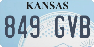 KS license plate 849GVB
