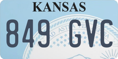 KS license plate 849GVC