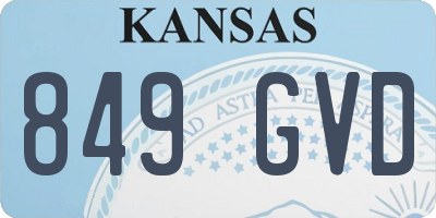 KS license plate 849GVD