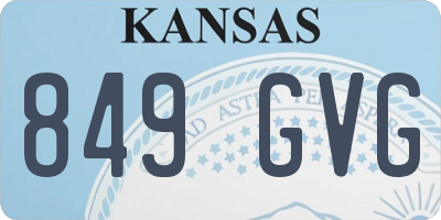 KS license plate 849GVG