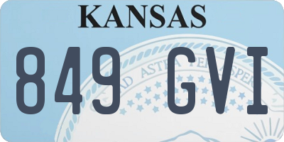 KS license plate 849GVI