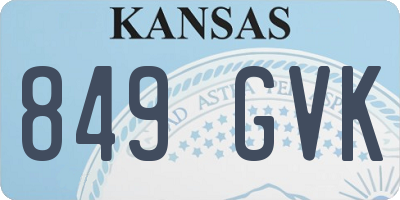 KS license plate 849GVK
