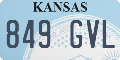 KS license plate 849GVL