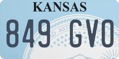 KS license plate 849GVO