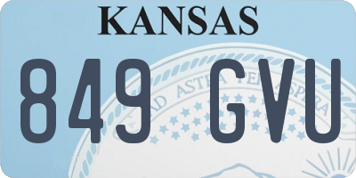 KS license plate 849GVU