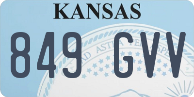 KS license plate 849GVV