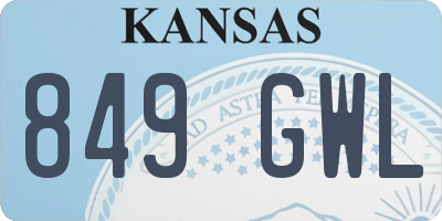 KS license plate 849GWL