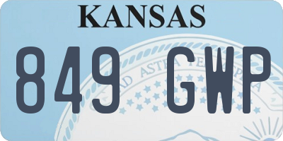 KS license plate 849GWP