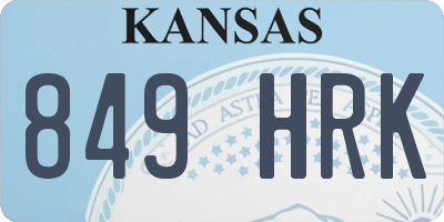 KS license plate 849HRK