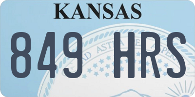 KS license plate 849HRS