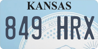 KS license plate 849HRX