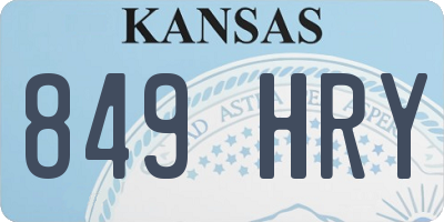 KS license plate 849HRY