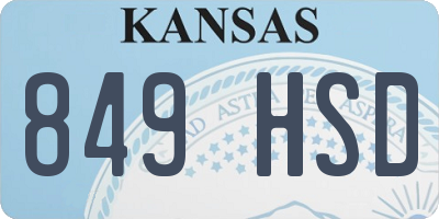KS license plate 849HSD