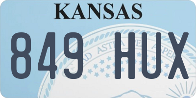 KS license plate 849HUX