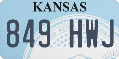 KS license plate 849HWJ